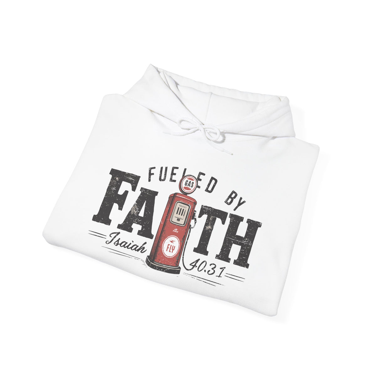 Fueled by Faith White Hoodie