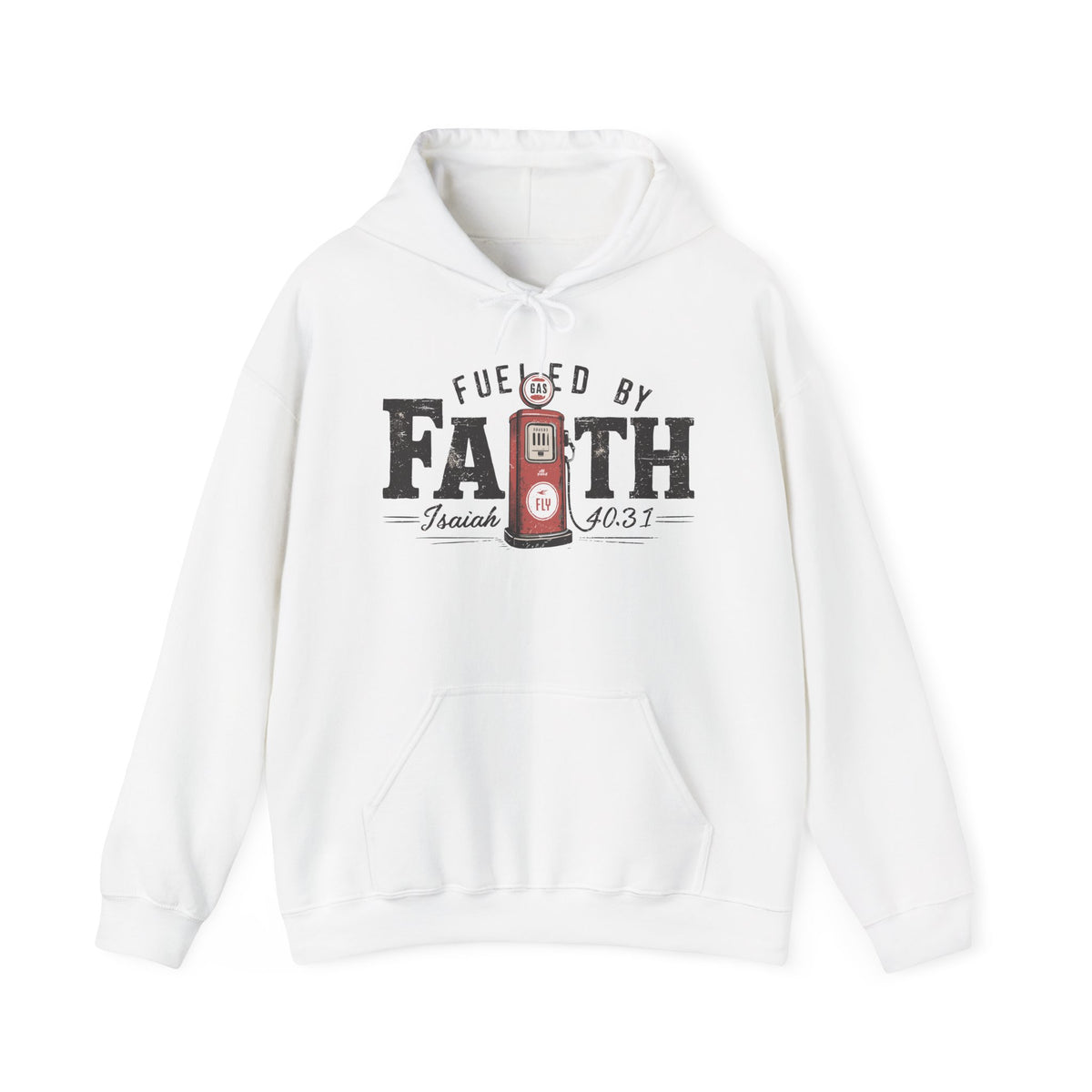 Fueled by Faith White Hoodie