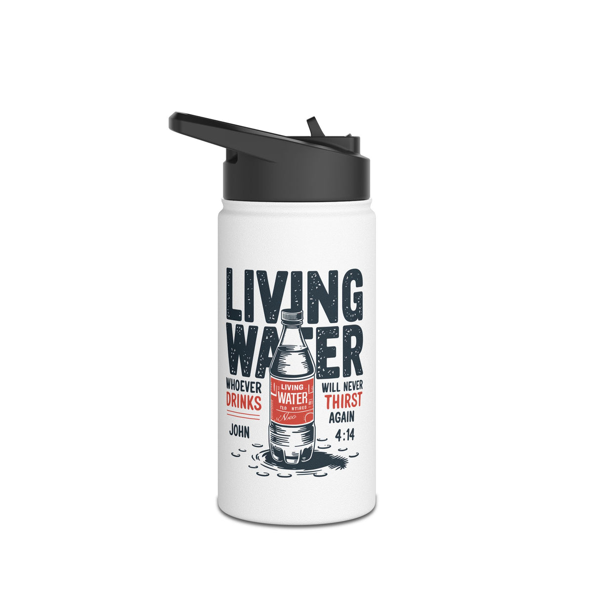 Bottle - Living Water Stainless Steel - John 4:14 Design