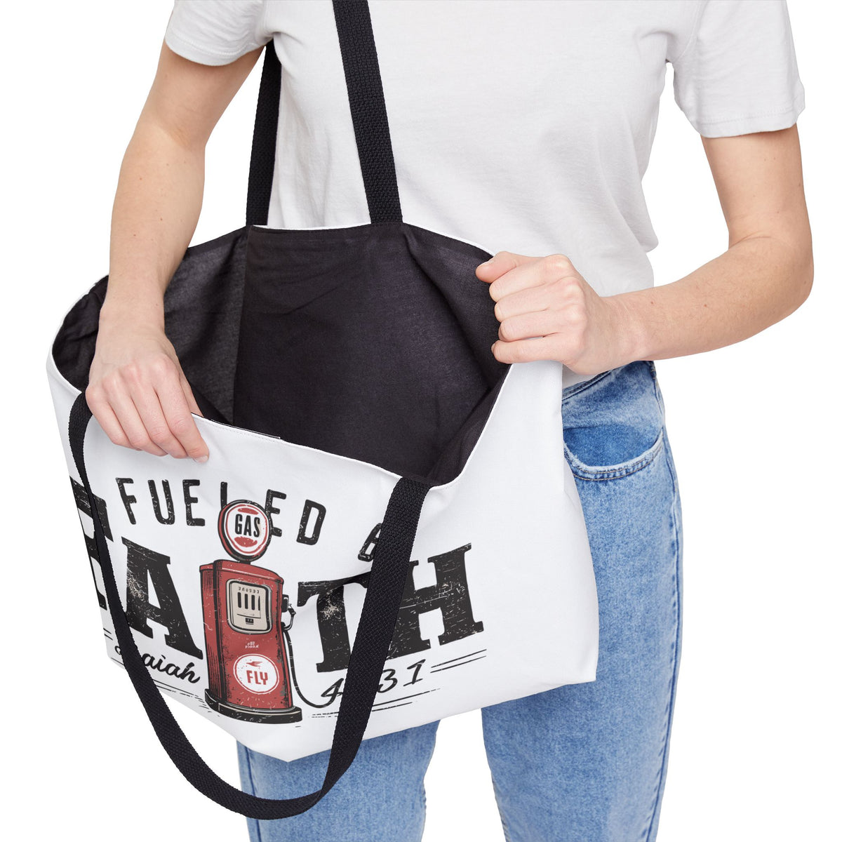 Faithful Weekender Tote Bag - Isaiah 40:31 Christian Design