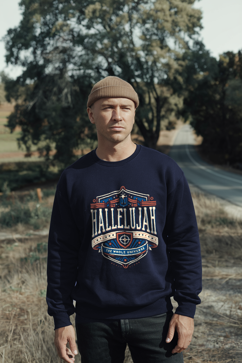 Hallelujah Sweatshirt - Celebrate the Universe - Navy