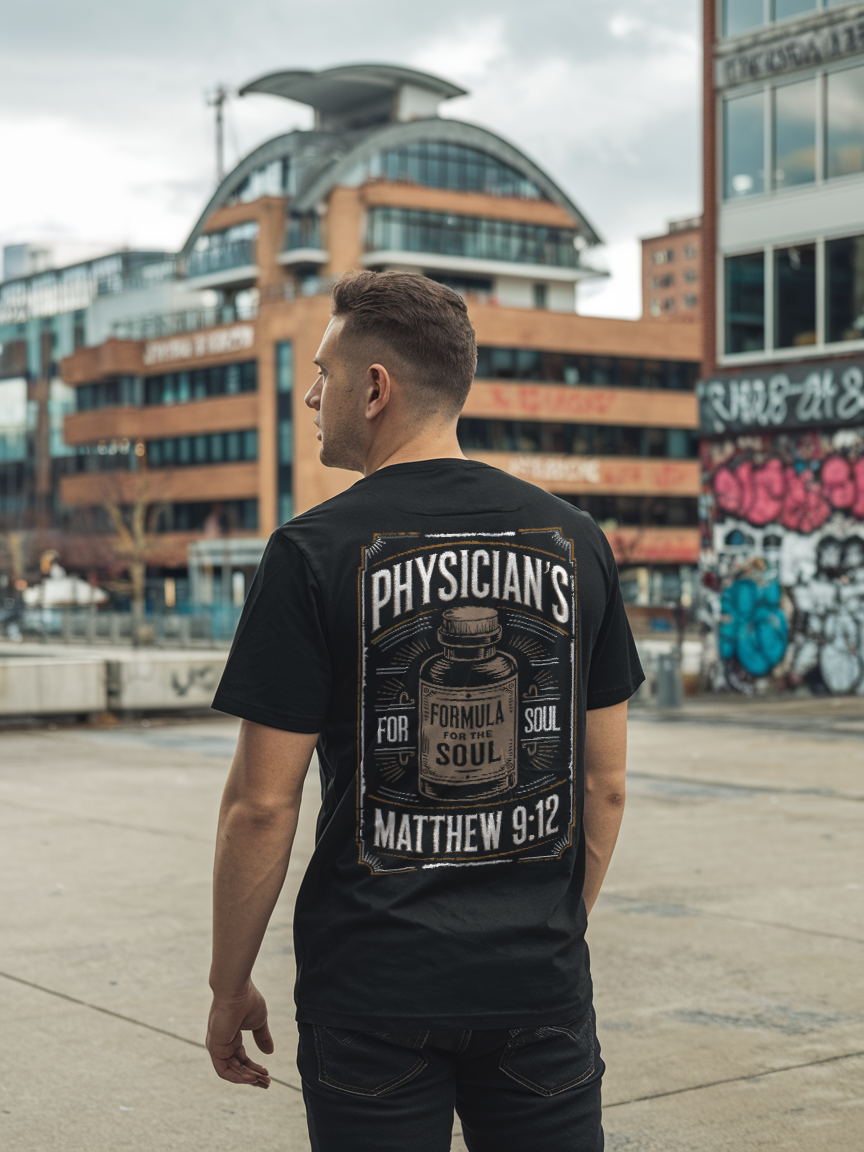 Biblical Unisex Tee - Physician’s Formula for the Soul - Matthew 9:12